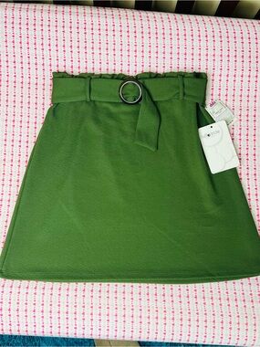 Green Belted Skirt